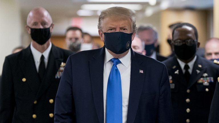 ‘Photo-op’ to ‘Biden finished’ — How US reacted as Trump wore mask in public for first time