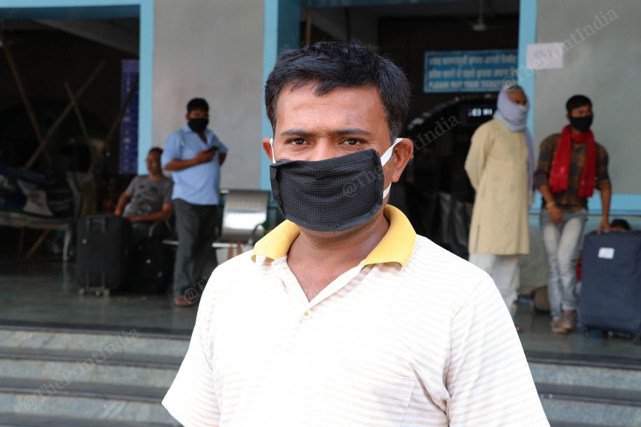 Rajnish Kumar (38), a construction worker hailing from Ballia in Uttar Pradesh is back in Mumbai now | Photo: Vasant Prabhu | ThePrint