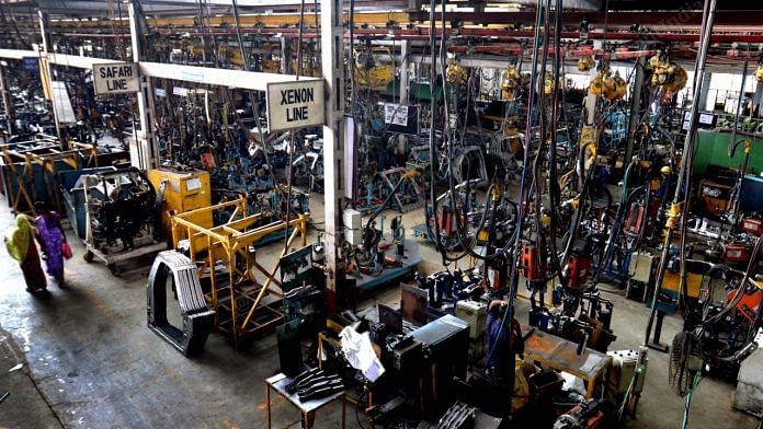 An auto parts manufacturing plant in Chakan that has resumed production after 3 months | Photo: Vasant Prabhu | ThePrint