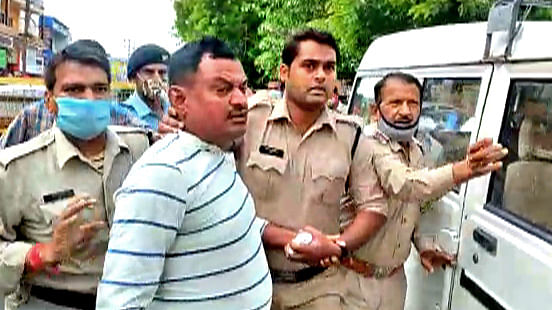 Vikas Dubey arrested by police in Ujjain on 9 July | ANI Photo