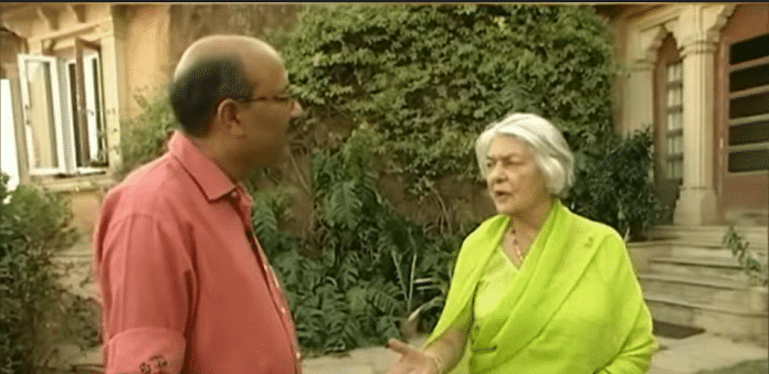 Maharani Gayatri Devi with Shekhar Gupta on NDTVs Walk The Talk in 2006 | YouTube