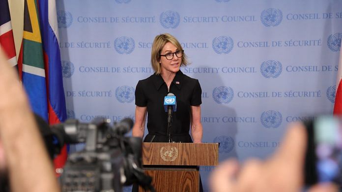 US Ambassador to the UN Kelly Craft addresses the media | Flickr