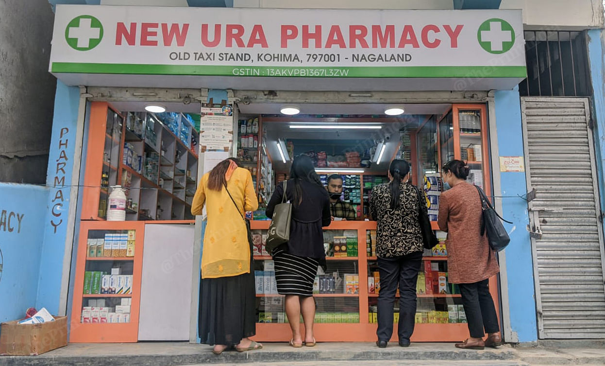  All categories of shops including grocery stores are shut, only pharmacies, outside containment zones are allowed to be open | Photo: Yimkumla Longkumer | ThePrint