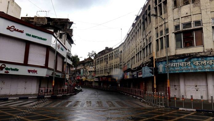 Shuttered markets in Pune. | Photo: Vasant Prabhu/ThePrint