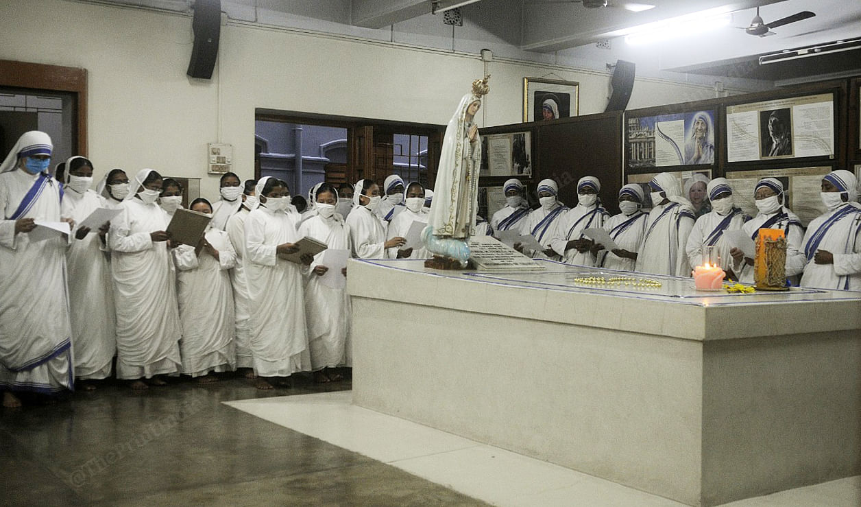 Nuns offer morning prayer at Mother's house | Photo: Ashok Nath Dey | ThePrint