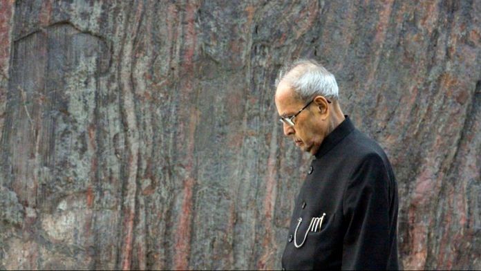Mukherjee’s over four-decade-long political career culminated on a high note in 2012, when he was appointed the 13th President of India | Photo: Praveen Jain | ThePrint
