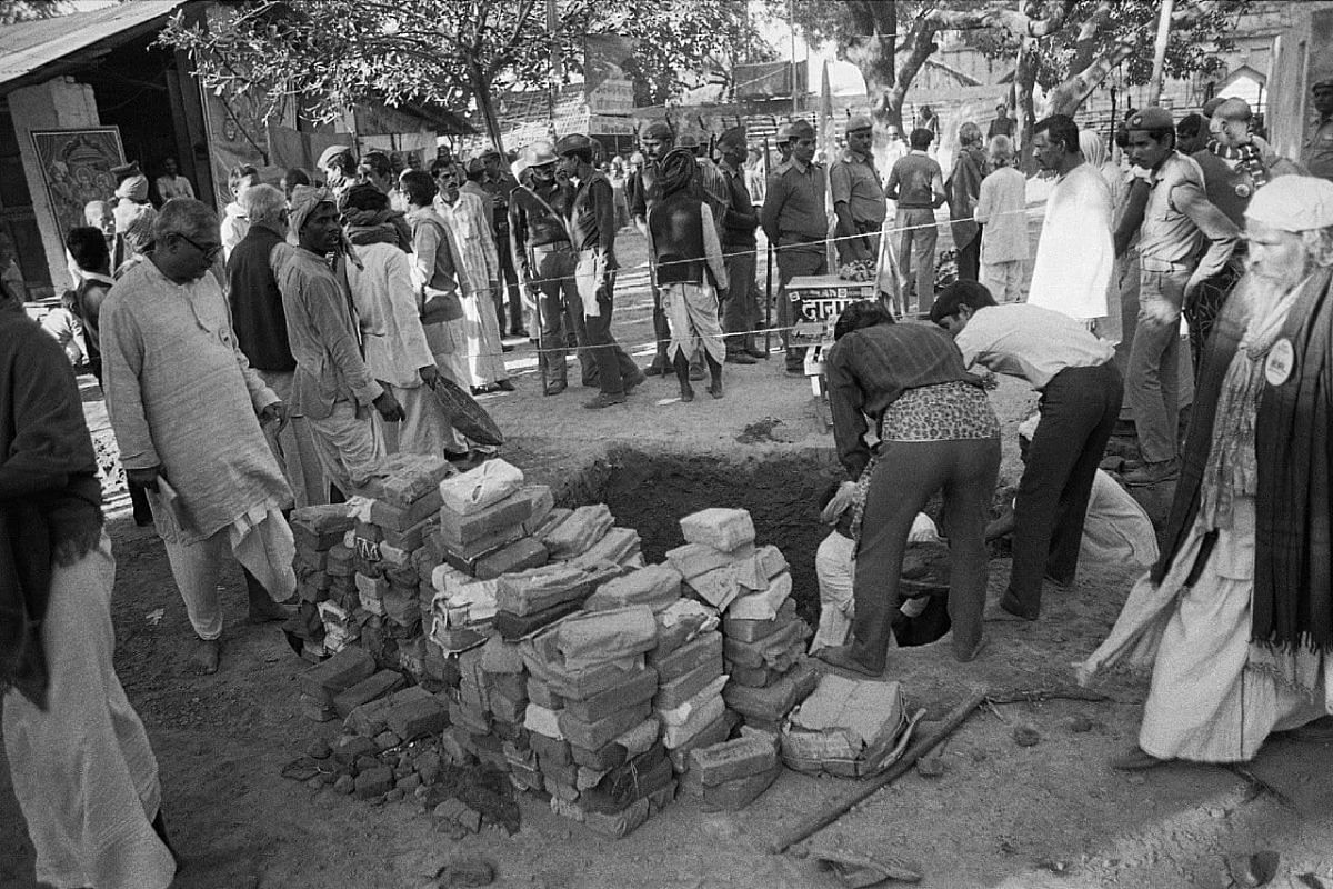 In July 1992, Karsevaks had gathered for a foundation laying ceremony of the proposed main gate Singhdwar at then disputed land of Babri Masjid | Photo: Praveen Jain | ThePrint