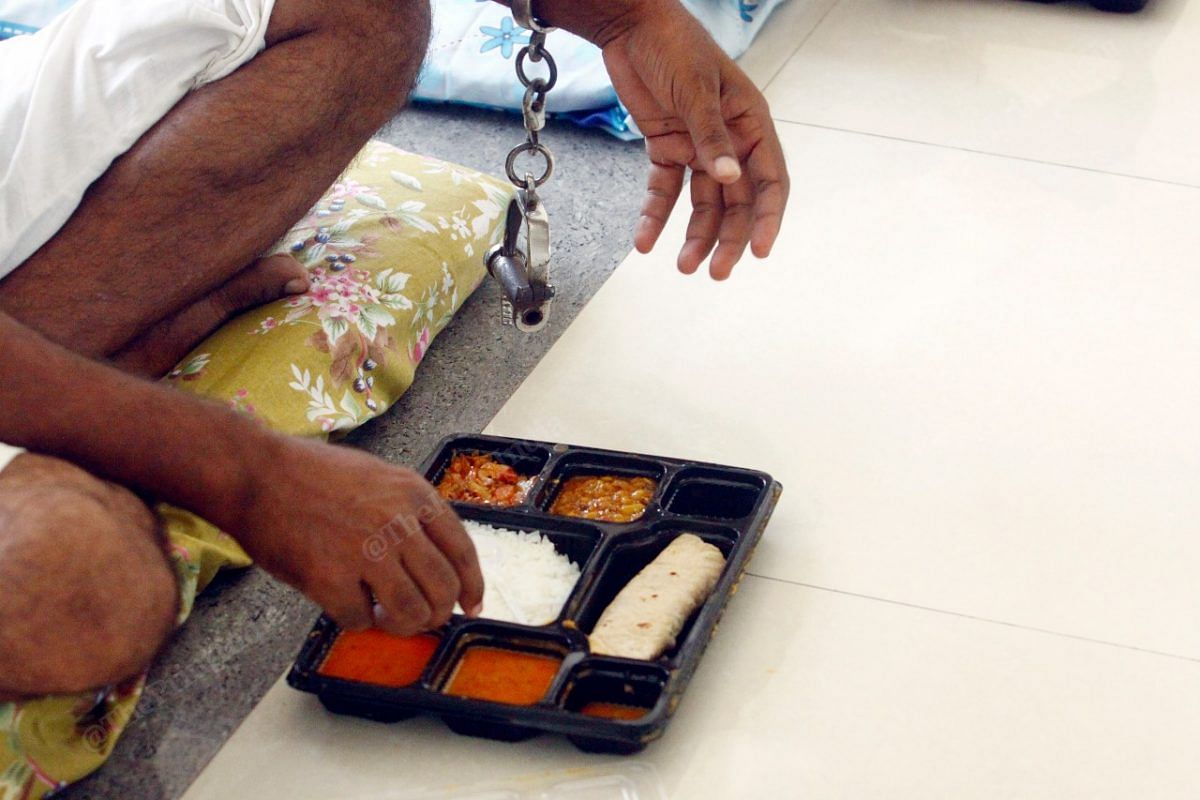 The meal includes 'dal sabji, roti, rice and salad | Photo: Praveen Jain | ThePrint