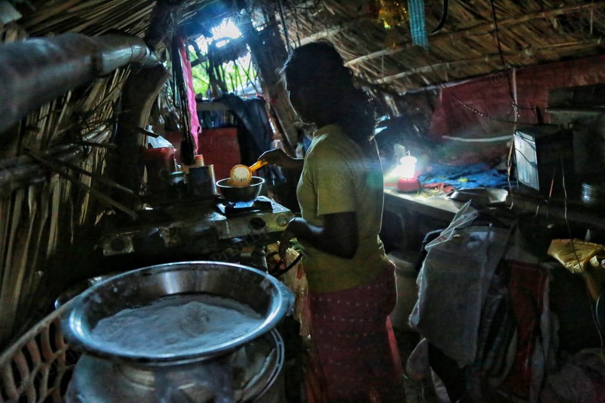 Some of the houses have cylinders and stoves provided by the local land owners | Photo: Manisha Mondal | ThePrint