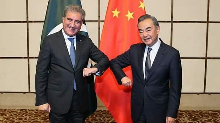 Chinese Foreign Minister Wang Yi and his Pakistani counterpart Shah Mahmood Qureshi at annual strategic dialogue | Twitter