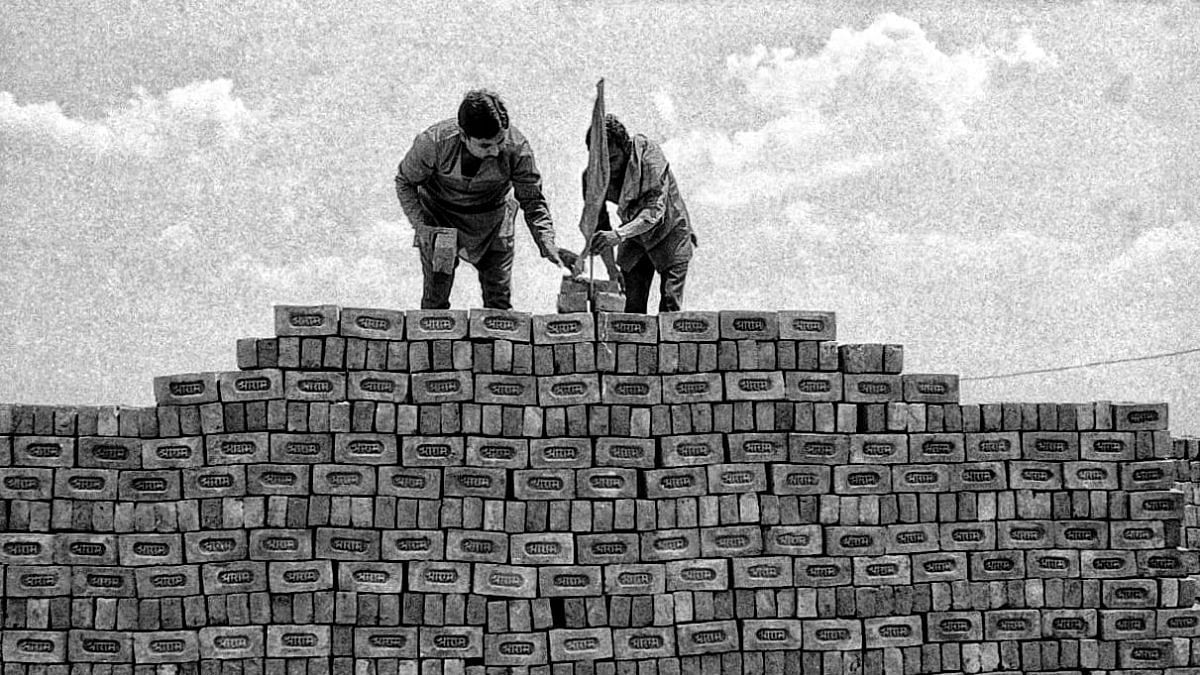 Bricks bearing the inscription 'Shri Ram' were brought to Ayodhya from a village on the Delhi-Haryana border, for the Ram Janmabhoomi temple | Photo: Praveen Jain | ThePrint