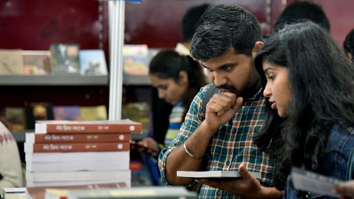 Readers exploring Hindi books at the World Book Fair in New Delhi in January (for representation) | Photo: ANI