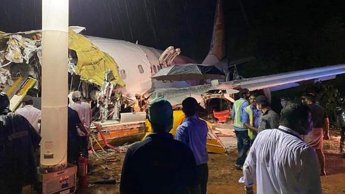 At the plane crash site in Kozhikode, Kerala | ANI