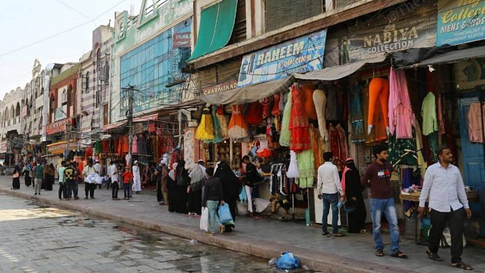 File photo of a market in Laad Bazar, Hyderabad | Suraj Singh Bisht | ThePrint