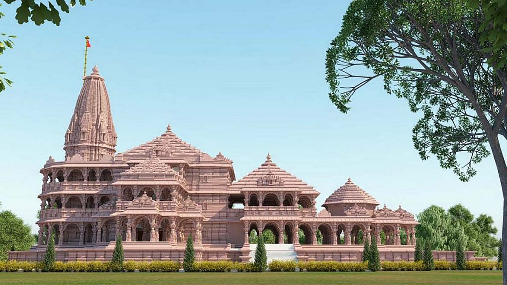 The proposed model of the Ram Janmabhoomi temple in Ayodhya | Photo: ANI