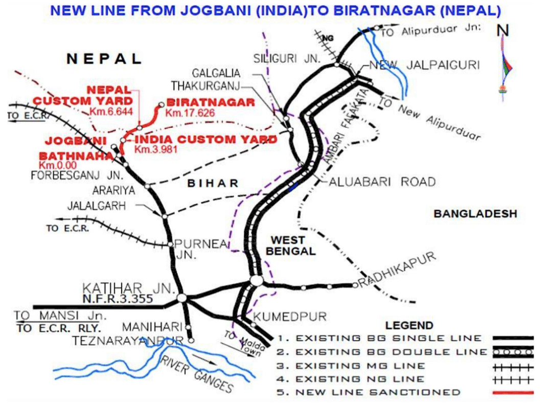 Map 2: Jogbani-Biratnagar railway link