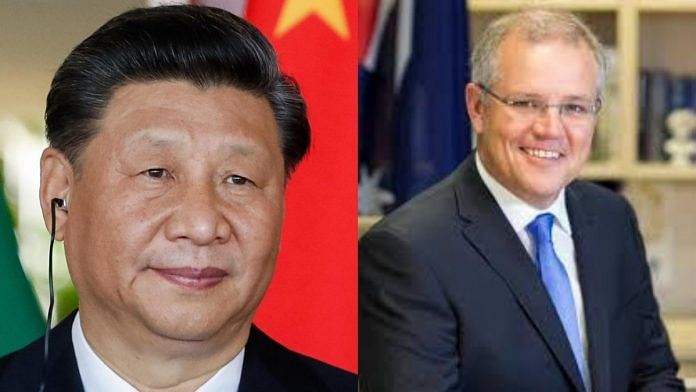 Chinese premier Xi Jinping (left) and Australian PM Scott Morrison (right) | Representational image | Commons