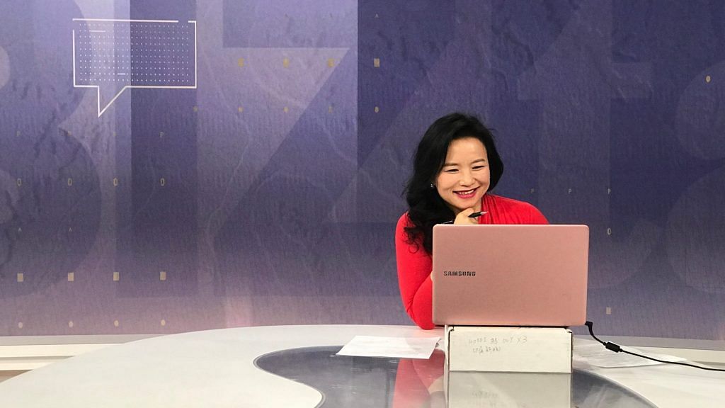 Journalist Cheng Lei during a broadcast | @ChengLeiCGTN | Twitter