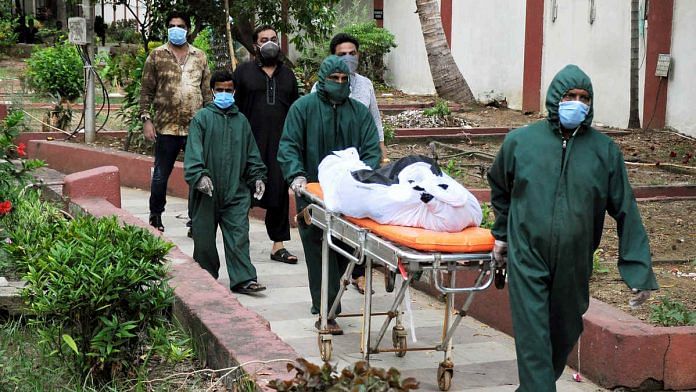 Representational image of a dead Covid patient | Photo: ANI