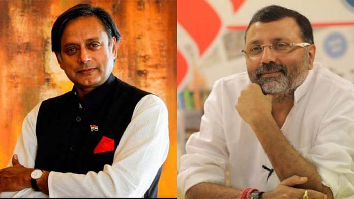 Congress MP Shashi Tharoor and BJP MP Nishikant Dubey | ThePrint team