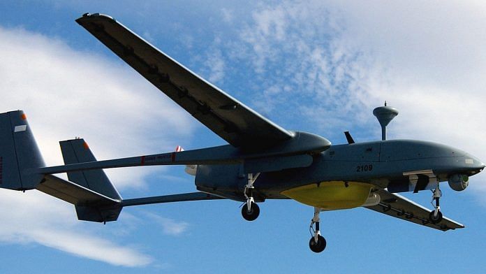 A Heron 1 UAV in flight. The 14 corps is looking at procuring at least 10 to 15 long-range Heron UAVs | Representational image | Commons