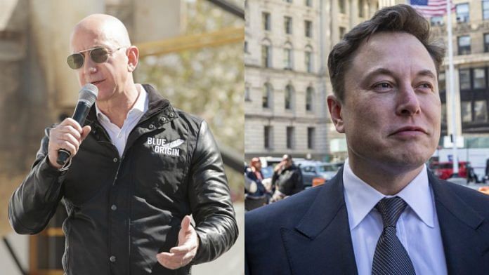 Jeff Bezos and Elon Musk | ThePrint