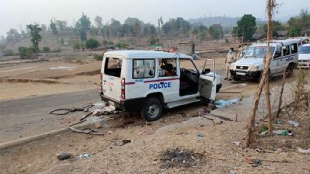 Police vehicles damaged by the mob at Gadchinchale village in Palghar, Maharashtra, where the two sadhus were lynched | By special arrangement