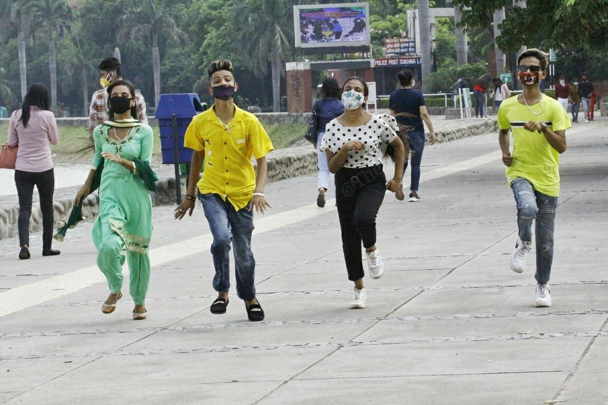 Many young people relished the opportunity to go for a jog and get some fresh air | Praveen Jain | ThePrint