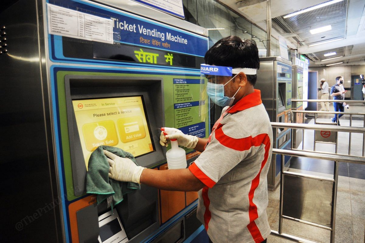 The ticket vending machines can be used to recharge smart cards | Photo: Suraj Singh Bisht | ThePrint