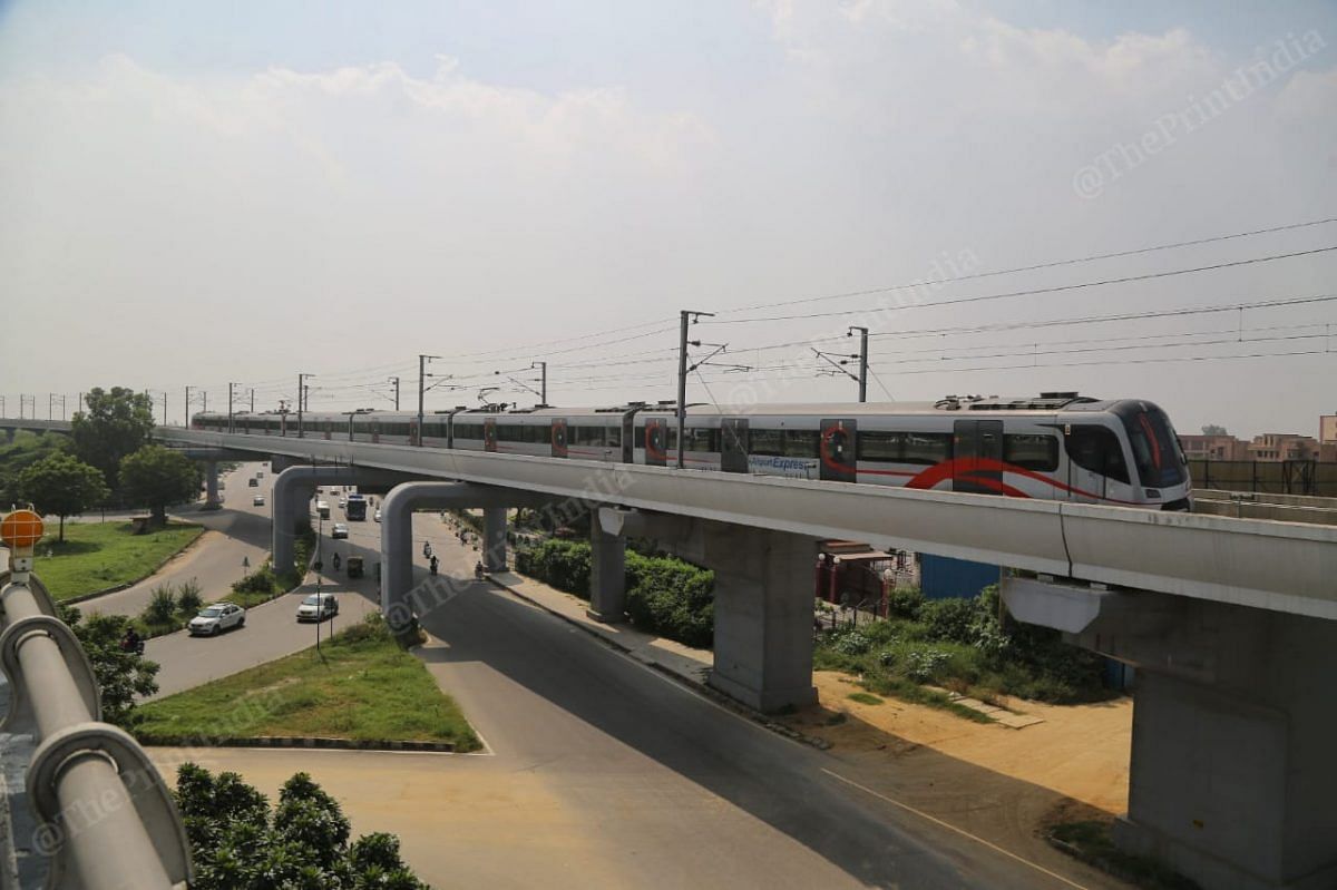 Airport Express Line near Dhaula Kuan | Photo: Suraj Singh Bisht | ThePrint