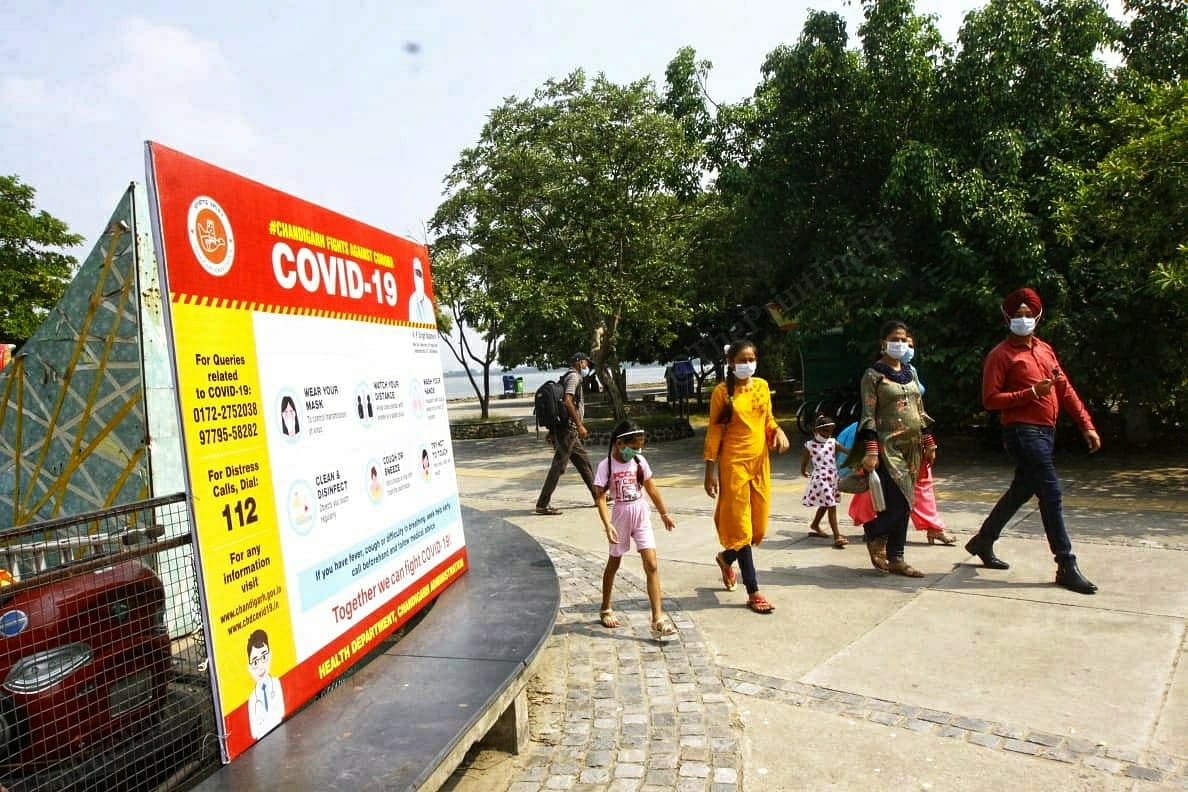 A huge signboard with Covid advisories greeted visitors | Praveen Jain | ThePrint