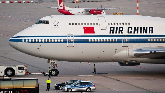File photo of an Air China plane