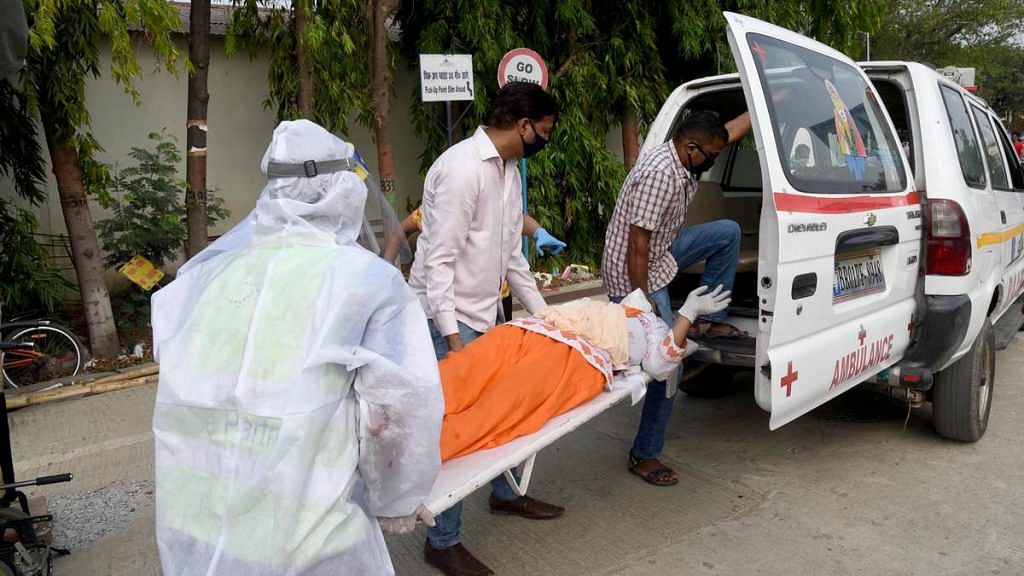 Representational image of a suspected Covid-19 patient being taken in an ambulance | ANI