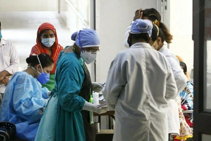 Doctors and nurses at the Mohali Civil Hospital in Punjab | Praveen Jain | ThePrint