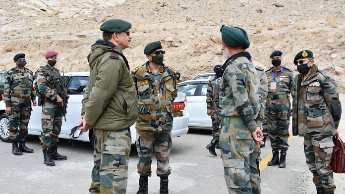 General MM Naravane visited Leh and reviewed security situation and operational preparedness along the Line of Actual Control | Twitter