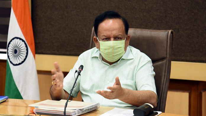 Union Health Minister Dr Harsh Vardhan | Photo: ANI