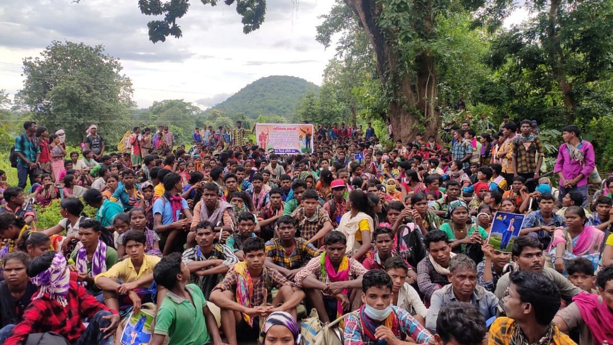IMG-20200915-WA0031 Tribals had gathered to protest at Dantewada Sunday | By special arrangement