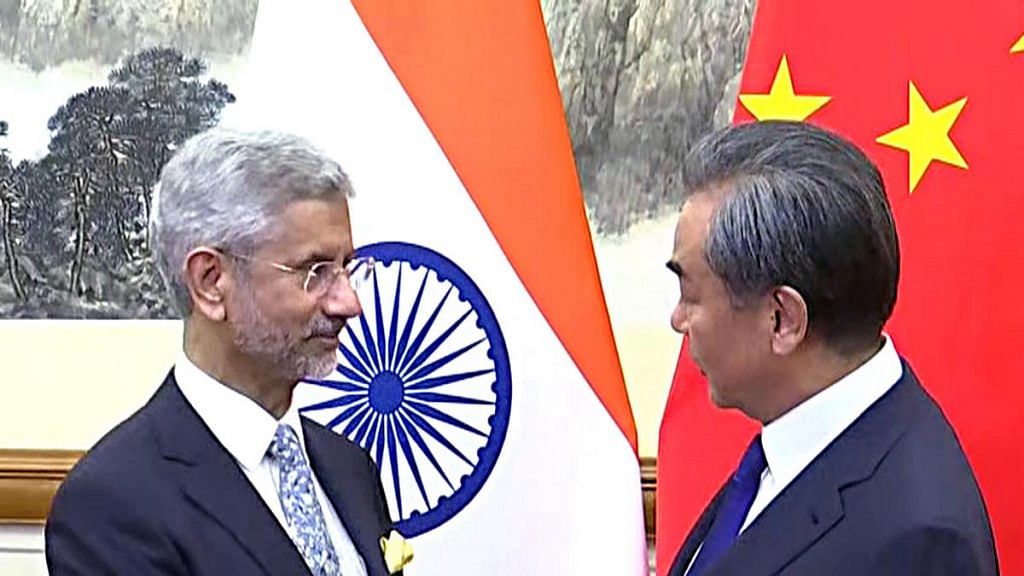 File image of India's External Affairs Minister S. Jaishankar and Chinese foreign minister Wang Yi | Photo: ANI
