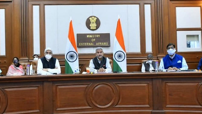 External Affairs Minister S Jaishankar during the G-4 meeting on 23 September
