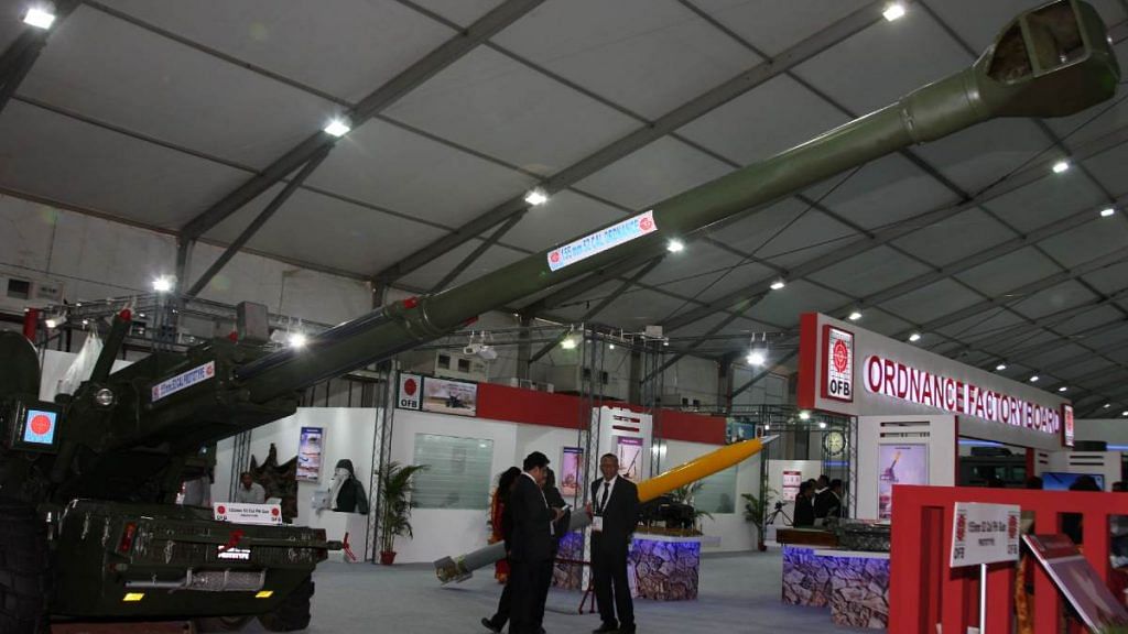 File image of the OFB pavilion at DefExpo 2016 | Representational image | Twitter | @SpokespersonMoD