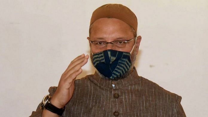 AIMIM chief and Hyderabad MP Asaduddin Owaisi in Patna Saturday | Photo: ANI