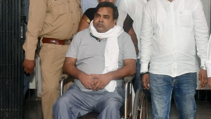 File photo of former UP minister Gayatri Prajapati at King George's Medical College in Lucknow
