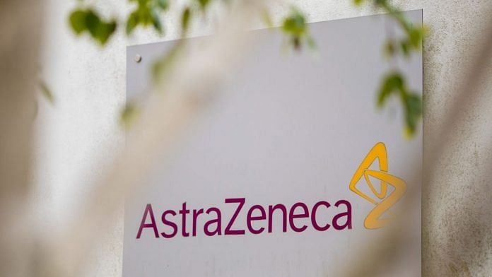 The AstraZeneca logo outside the company building Cambridge, U.K. | Jason Alden/Bloomberg