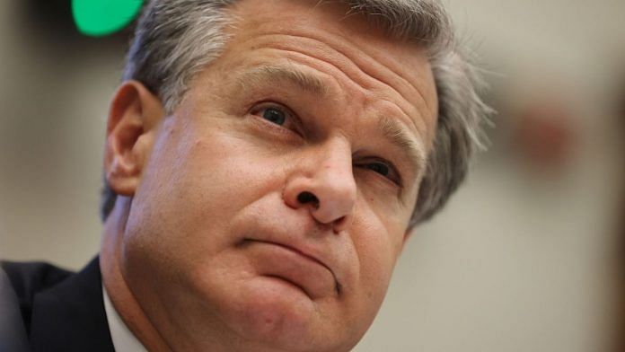 File photo of Christopher Wray, director of the Federal Bureau of Investigation | Bloomberg