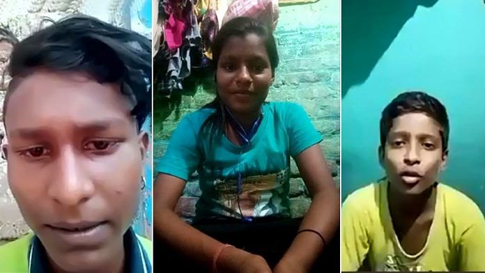Students Mohan, Mausam and Touheed on a Zoom call | ThePrint