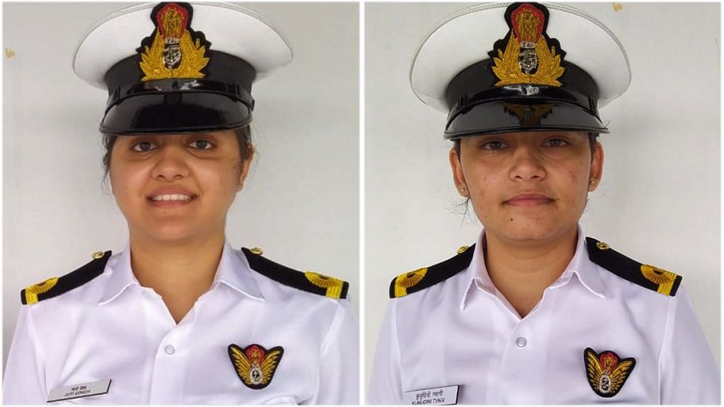 Sub Lieutenants Riti Singh and Kumudini Tyagi of the Indian Navy | By special arrangement