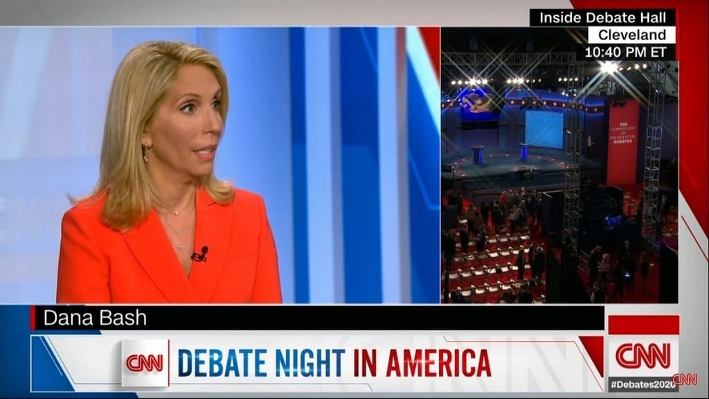 CNN chief political correspondent Dana Bash during the post-debate wrap up progamme on the US news channel. | Photo: YouTube/CNN