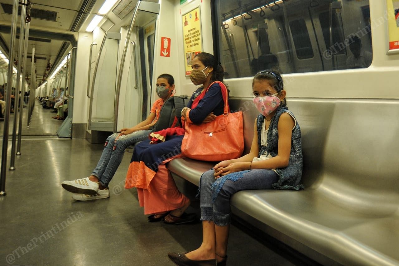 Passengers riding the metro | Suraj Singh Bisht | ThePrint