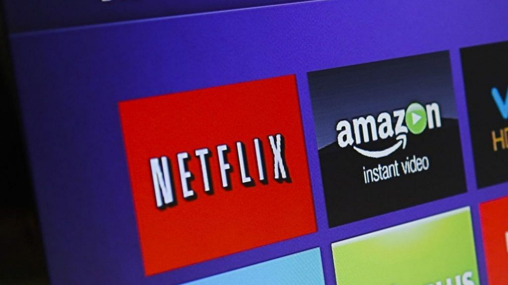 Representational image of a television streaming player menu screen featuring Netflix, Amazon