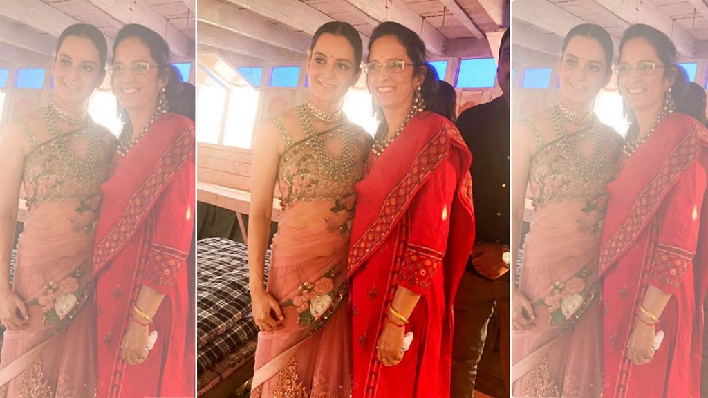 Bollywood actor Kangana Ranaut with her mother Asha | Twitter
